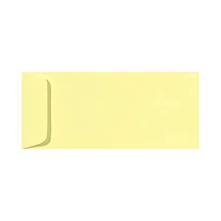 LUX Open-End Envelopes, #10, Peel & Press Closure, Lemonade Yellow, Pack Of 500