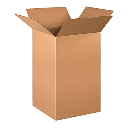 Office Depot® Brand Tall Corrugated Boxes, 16" x 16" x 30", Kraft, Bundle of 10