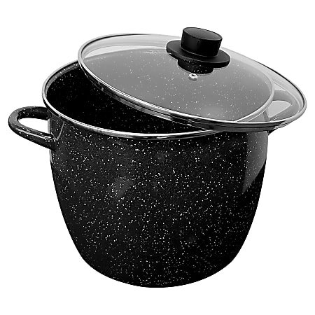 Ekco EOS 12 Qt Covered Stockpot, Black