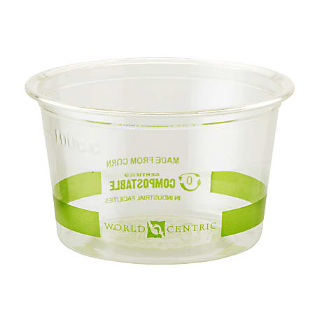 World Centric Ingeo™ Souffle Cups, 4 Oz, Clear,
