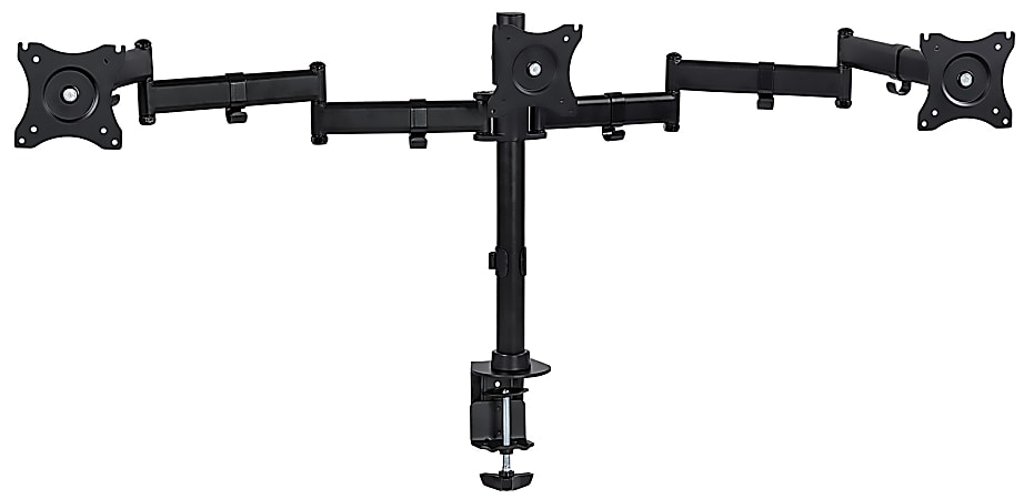 Mount-It! Triple Monitor Desk Mount, Black, MI-1753