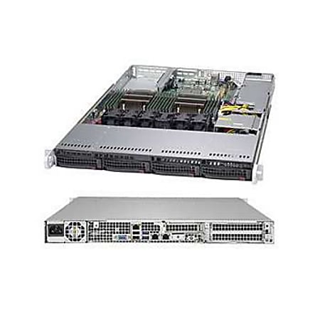 Supermicro SuperServer 6018R-TDW Barebone System - 1U Rack-mountable - Intel C612 Express Chipset - Socket LGA 2011-v3 - 2 x Processor Support - Black - 1 TB DDR4 SDRAM DDR4-2133/PC4-17000 Maximum RAM Support - Serial ATA/600 RAID Supported Controller