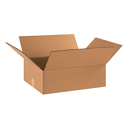 Partners Brand Flat Corrugated Boxes 17" x 14" x 5", Bundle of 25