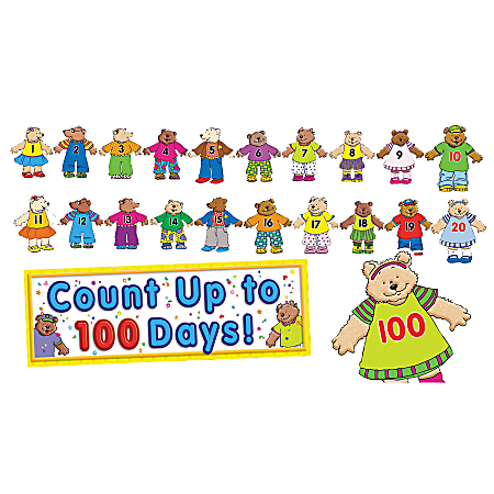 Scholastic 100th Day Counting Bears Bulletin Board, 24 1/10"L