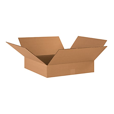 Office Depot® Brand Flat Corrugated Boxes 17" x 17" x 4", Bundle of 25