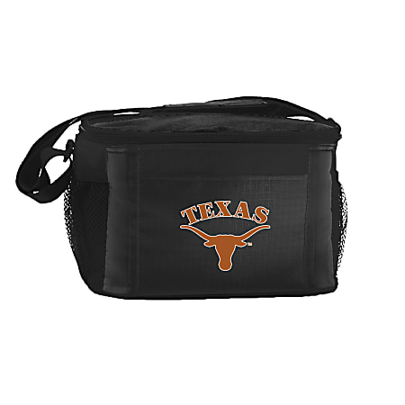 Kolder NCAA 6-Pack Cooler Bag, Texas Longhorns, 8" x 10" x 6", Black