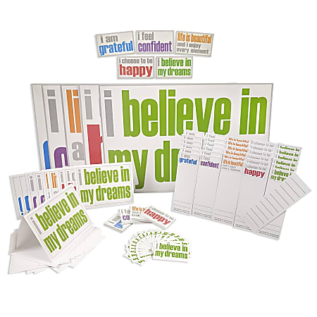 Inspired Minds Confidence Ultra Booster Set, Posters, Magnets, Notes, Page Keepers, Note Cards, 1 Kit - 150 Pieces