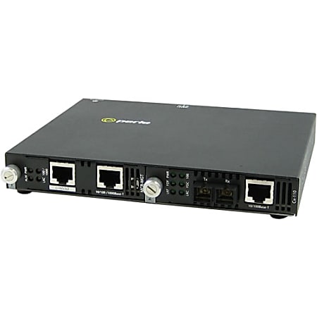 Perle SMI-110-S2SC120 Fast Ethernet Media Converter - 2 x Network (RJ-45) - 1 x SC Ports - Management Port - 100Base-TX, 100Base-ZX - Rack-mountable, Wall Mountable, Rail-mountable