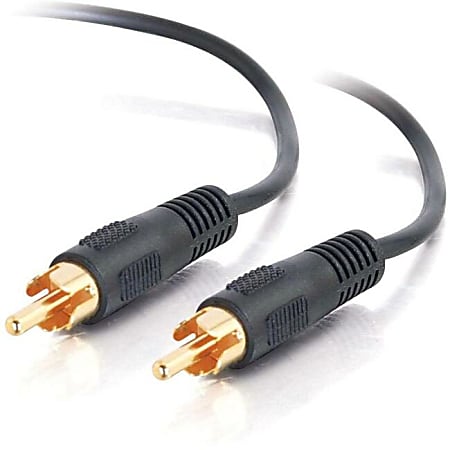 C2G 12ft Value Series Mono RCA Audio Cable - RCA Male - RCA Male - 12ft - Black