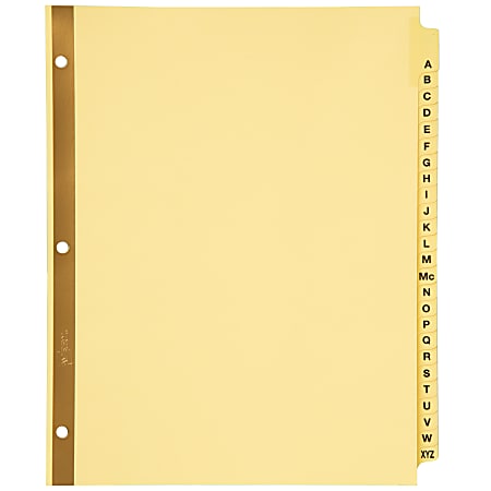 Avery&reg; Laminated Preprinted Dividers, A-Z Tabs, 8 1/2" x 11", Set Of 25