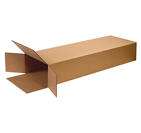 Partners Brand Heavy-Duty Side-Loading Boxes 18" x 6" x 45", Kraft, Bundle of 5