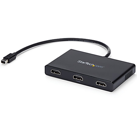 StarTech.com 3-Port Multi Monitor Adapter, Mini DisplayPort to HDMI MST Hub, 3x 1080p, Video Splitter for Extended Desktop Mode, Windows