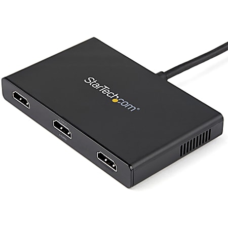 StarTech.com 3 Port Multi Monitor Adapter Mini DisplayPort to HDMI MST ...