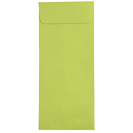 JAM PAPER #14 Policy Business Colored Envelopes, 5 x 11 1/2, Ultra Lime Green, 25/Pack