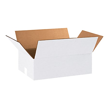 Office Depot Brand Standard Duty Corrugated Storage Boxes LetterLegal Size  15 x 12 x 10 60percent Recycled WhiteRed Pack Of 10 - Office Depot