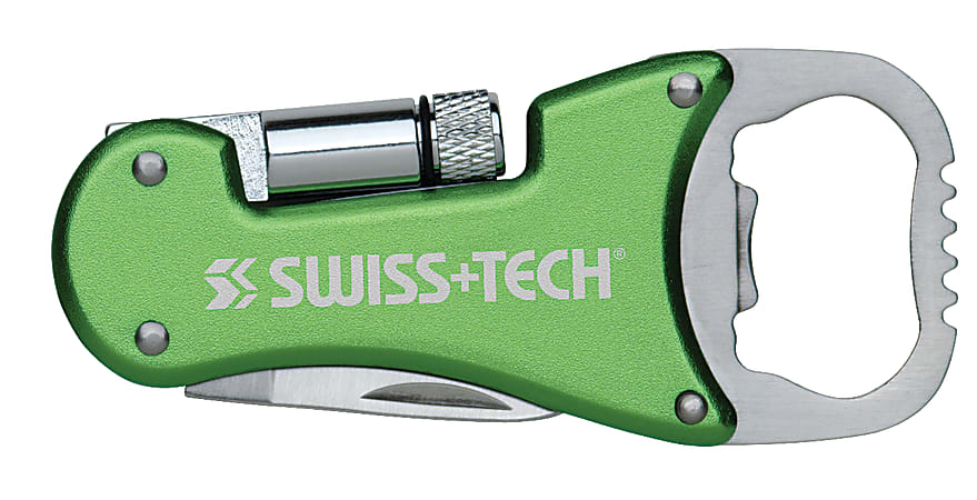 Swiss+Tech® Bottle Opener Multi-Tool, Green