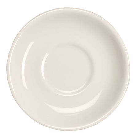 QM Army Med Ceramic Ship Saucers, 5 1/2", White, Pack Of 36 Saucers