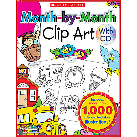 Scholastic Month By Month Clip Art Book - Office Depot