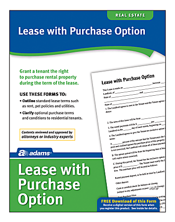 Adams&reg; Lease With Purchase Option