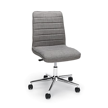 Essentials By OFM Mid-Back Desk Chair, Fabric, Gray/Chrome