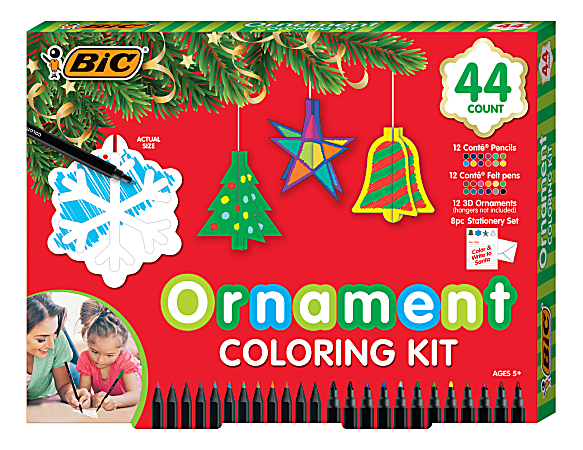 BIC® 44-Piece Holiday Ornament Gift Set