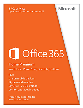 Office 365 Home, Spanish Version, 1-Year Subscription, Product Key