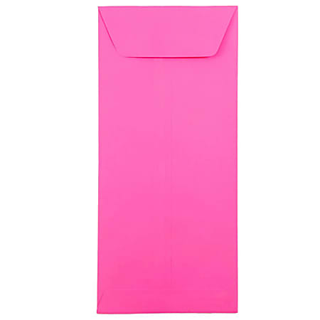 JAM Paper® Policy Envelopes, #12, Gummed Seal, Ultra Fuchsia Pink, Pack Of 25