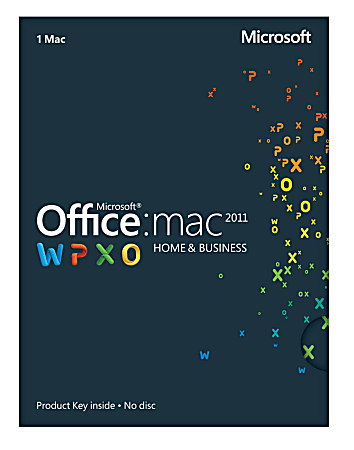 Microsoft® Office For Mac, Home And Business 2011, English Version, Product Key