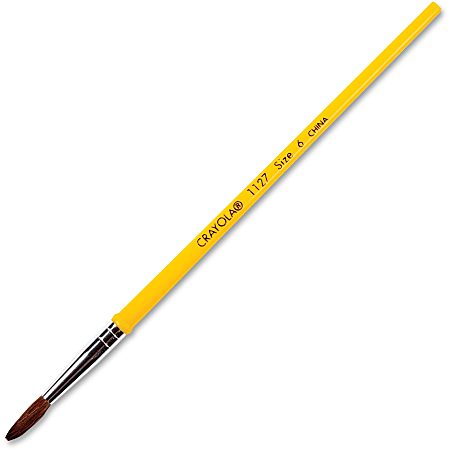 Crayola? Good Quality Watercolor Brush Series 1127, 6, Round Bristle, Camel Hair, Yellow