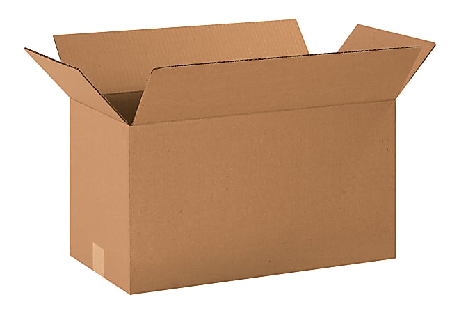Partners Brand Corrugated Boxes, 20" x 10" x 12", Kraft Brown, Bundle Of 25