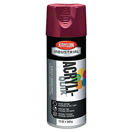 Krylon® Interior/Exterior Industrial Maintenance Paint, 12 Oz Aerosol Can, Cherry Red