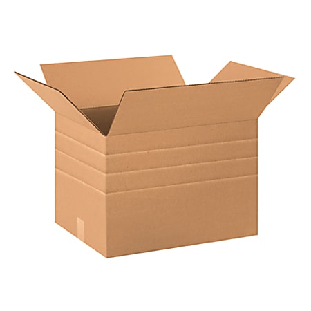 Office Depot® Brand Multi-Depth Corrugated Boxes, 20" x 12" x 12", Kraft, Bundle of 20