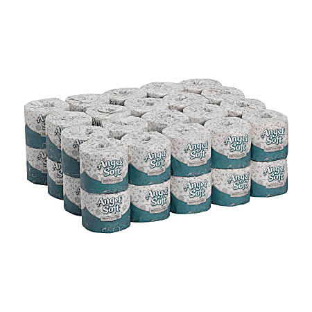 Angel Soft by GP PRO, 2 Ply, Professional Series Premium Standard Roll Toilet Paper, 4x3.8 20% Recycled, White, 450 Sheets, 40 Rolls per Case