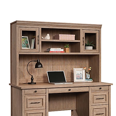 Sauder Office Hutch Sauder Rollingwood 54" Hutch In Brushed Oak