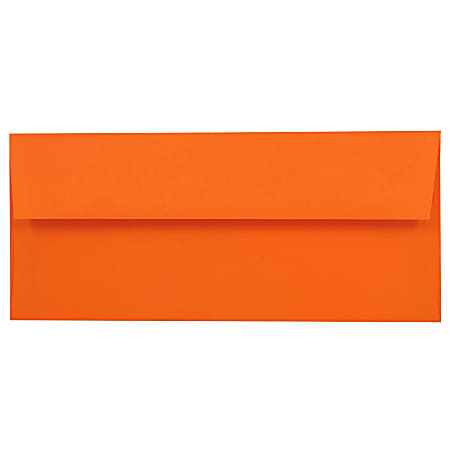JAM PAPER #10 Business Colored Envelopes, 4 1/8" x 9 1/2", Orange, 25/Pack