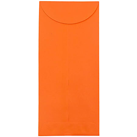 JAM PAPER #12 Policy Business Colored Envelopes, 4 3/4 x 11, Orange Recycled, 25/Pack