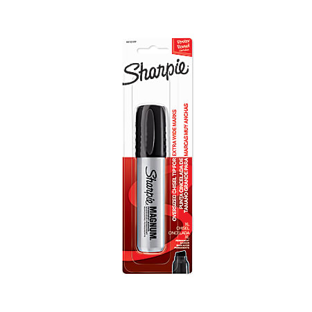Sharpie Magnum Permanent Marker, Black, Carded Packaging