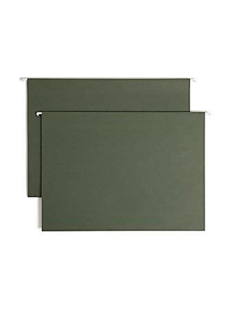 Smead® Premium Box-Bottom Hanging File Folders, 3" Expansion, Legal Size, Standard Green, Box Of 25 Folders