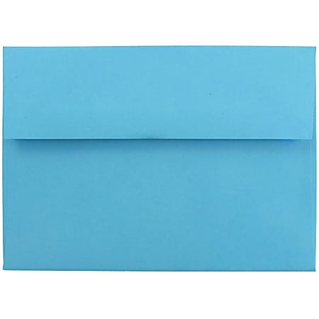 JAM Paper® Booklet Invitation Envelopes, A7, Gummed Seal, 30% Recycled, Blue, Pack Of 25