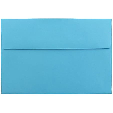 JAM Paper® Booklet Invitation Envelopes, A8, Gummed Seal, 30% Recycled, Dark Blue, Pack Of 25