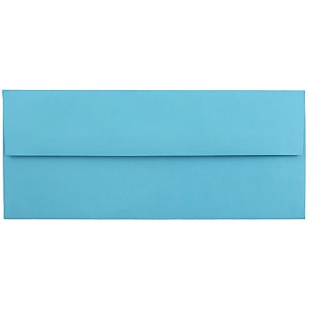 JAM PAPER #10 Business Colored Envelopes, 4 1/8 x 9 1/2, Blue Recycled, 25/Pack