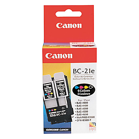 Canon BC-21e 4-Color Ink Cartridge (0899A003AA)