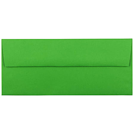 JAM PAPER #10 Business Colored Envelopes, 4 1/8" x 9 1/2", Green, 25/Pack