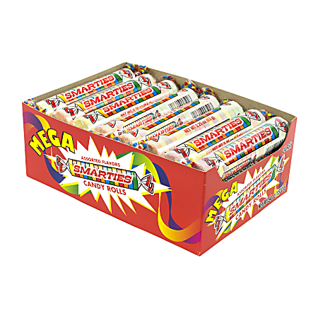 Nestle Smarties Mega Smarties Rolls, Box Of 24