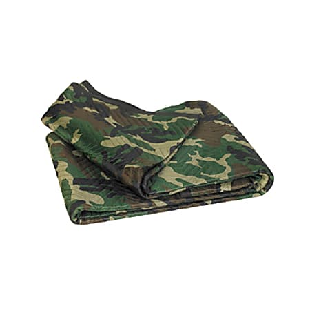 B O X Packaging Moving Blankets, 72" x 80", Camouflage, Pack Of 6