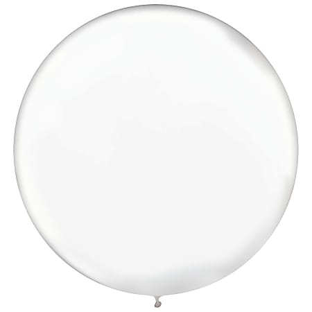 Amscan 24" Latex Balloons, Clear, 4 Balloons Per Pack, Set Of 3 Packs
