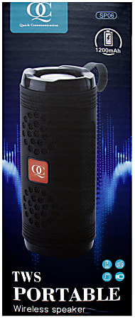 Quick Communication Corp.  TWS Portable 178507 Wireless Speaker, Black
