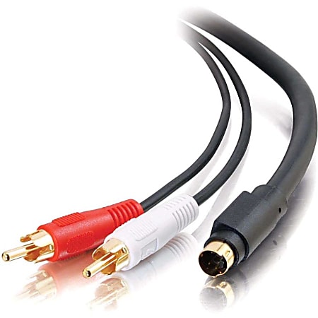 C2G 6ft Value Series S-Video + RCA Stereo Audio Cable - 6ft - Black, Red, White