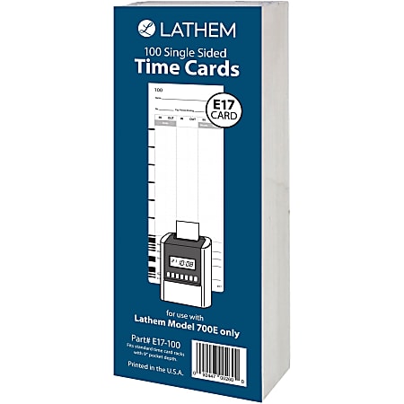 Lathem Model 700E Clock Single Sided Time Cards