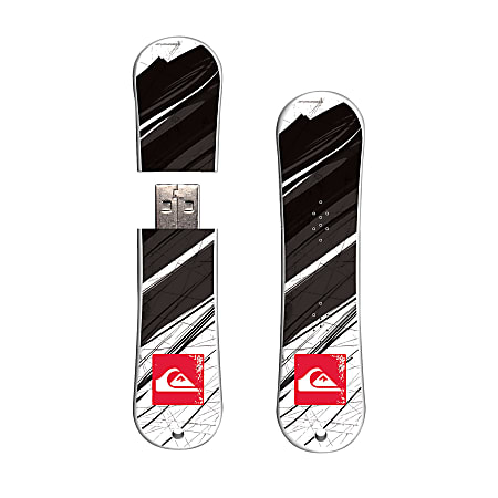 Quiksilver SnowDrive USB 2.0 Flash Drive, 8GB, Carbon Night